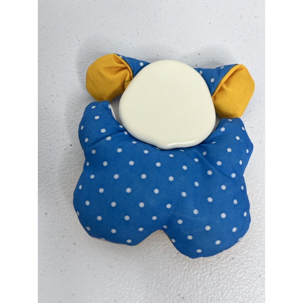 Vtg Fisher Price Dog Rattle Soft Plush Baby Toy 1990 Dog 1496 - Picture 2 of 5